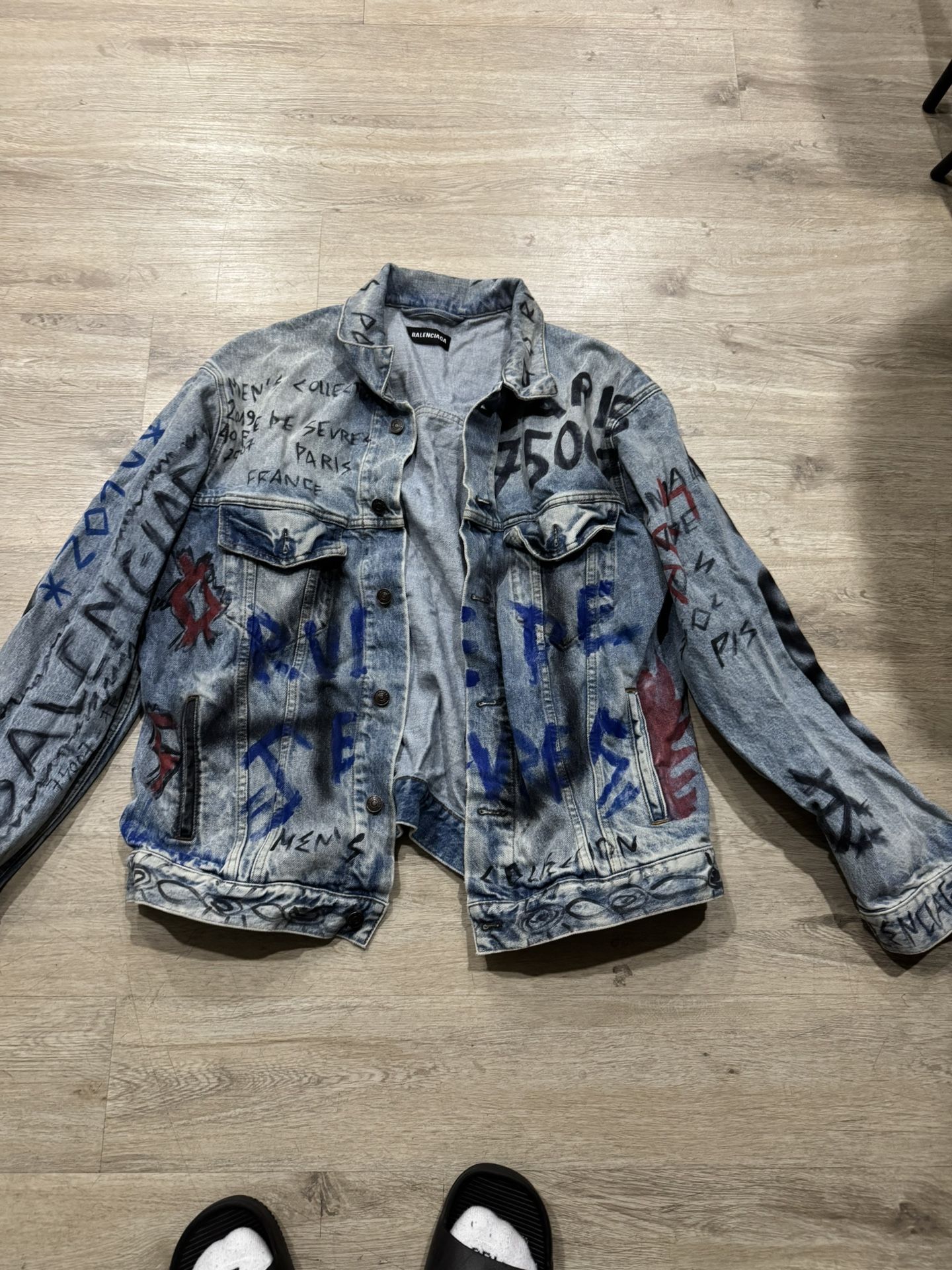 Belenciaga Graffiti Denim Jacket