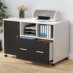 New Modern Mobile Filing Cabinet with Lock and Drawer
