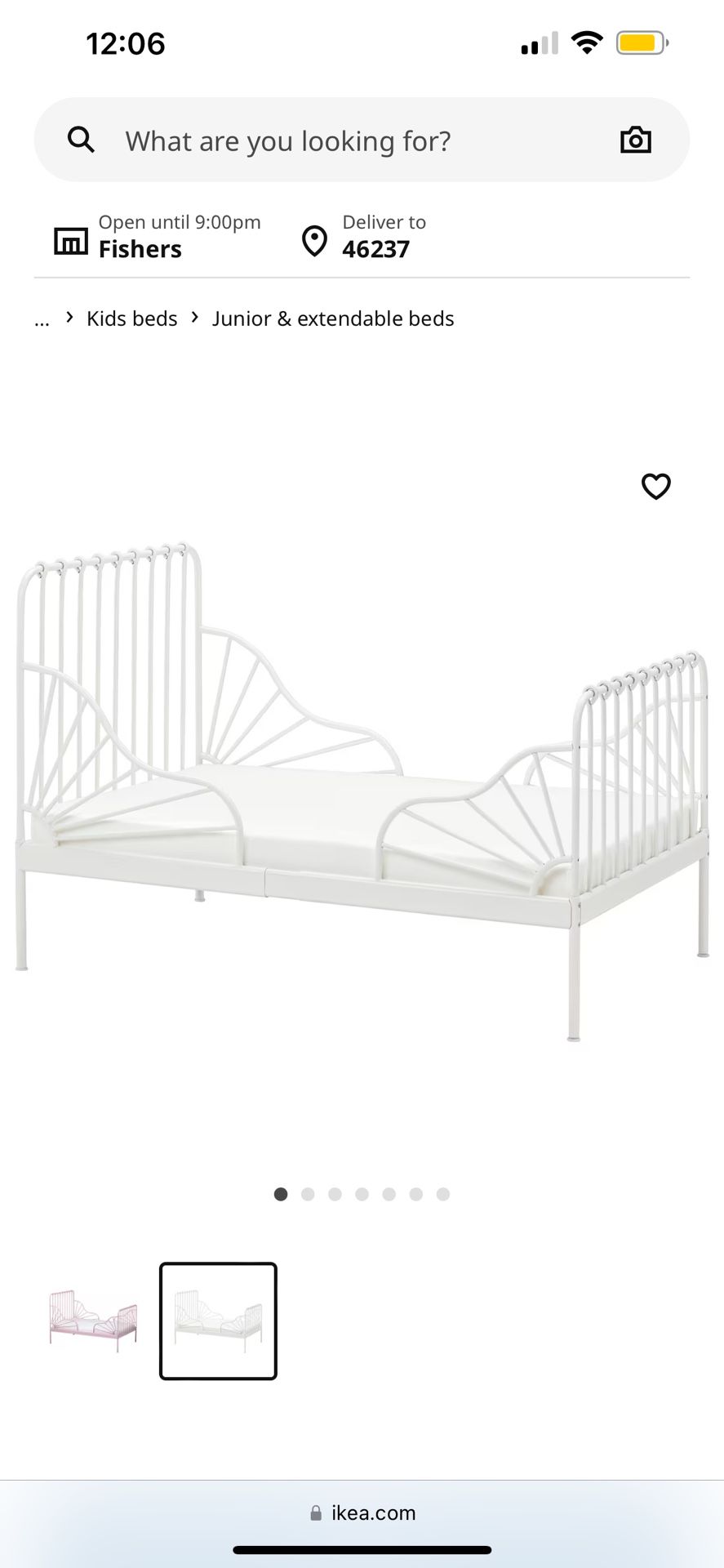 Twin Size IKEA Minnen Bed Frame With Mattress 