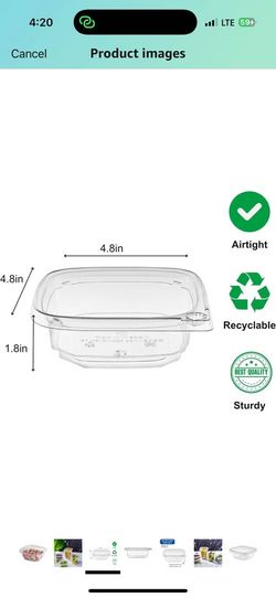 8oz Square Deli Containers (500ct) - C45