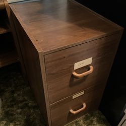 File Cabinet - 2 Drawer Wood Veneer