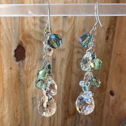Colorful Crystal Waterfall Earring
