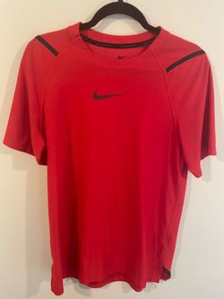 Nike Pro Dri Fit Shirt Red Sz M