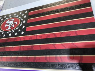 49ers Custom USA Flag wall Art