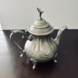 Vintage Antique Ornamental Arabic Silver Plate Coffee Tea Pot