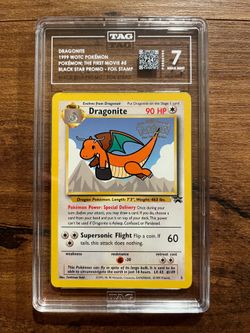 Dragonite Black Star Promo Card 5 WOTC Movie Promo