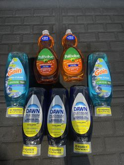 Dish Soap Bundle Dawn, Gain, Palmolive