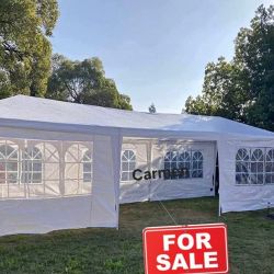 10' x 30' Canopy Party Tent Wedding Canopy Gazebo Wedding Tent Pavilion w/8 Side Walls