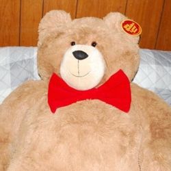 Vermont 4 Ft Teddy Bear with bow tie 