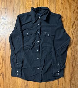 Cowgirl Hardware women's black western long sleeve shirt size SM