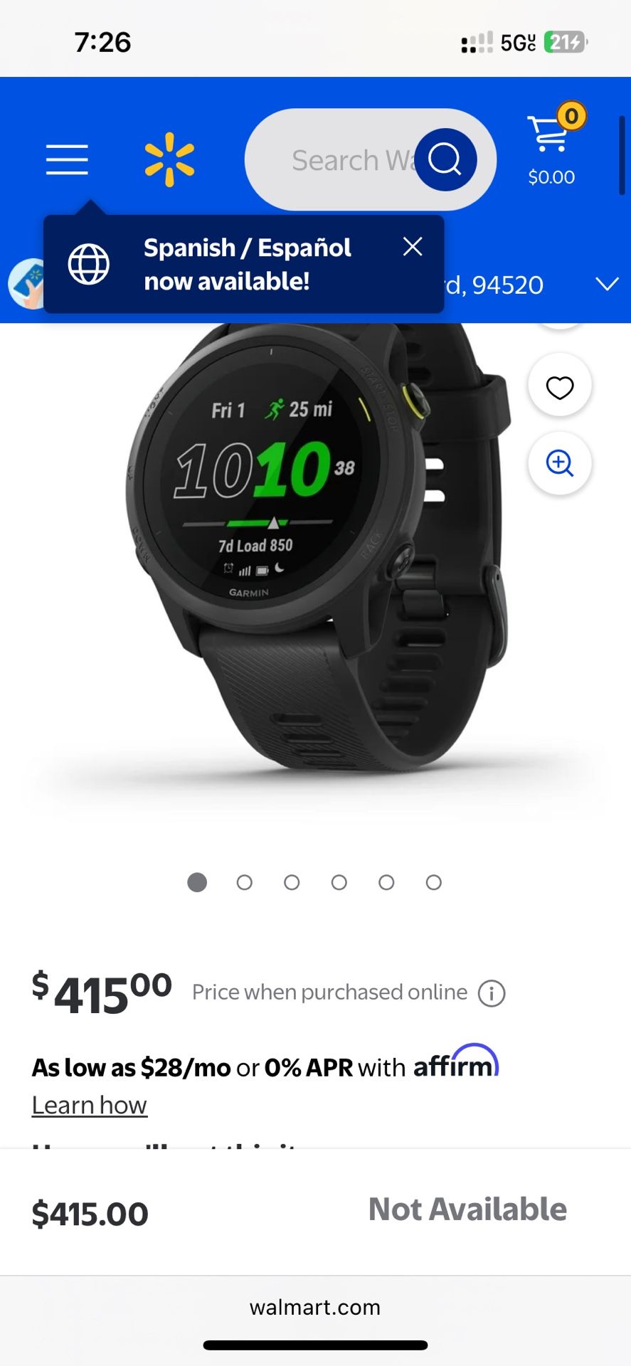 Garmin 745 Smart watch
