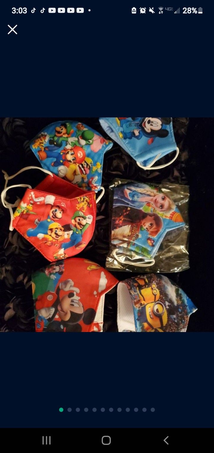 Kids Adjustable Earloops Face Mask