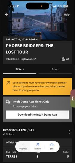 Pheobe Brigdgers Tickets Otober 31st