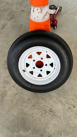 5.30-12 Trailer Tire With 5 Lug Rim