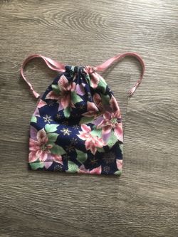 Drawstring Bag/Christmas Gift Bag/Cosmetics Bag/Travel Bag/Handmade Bag