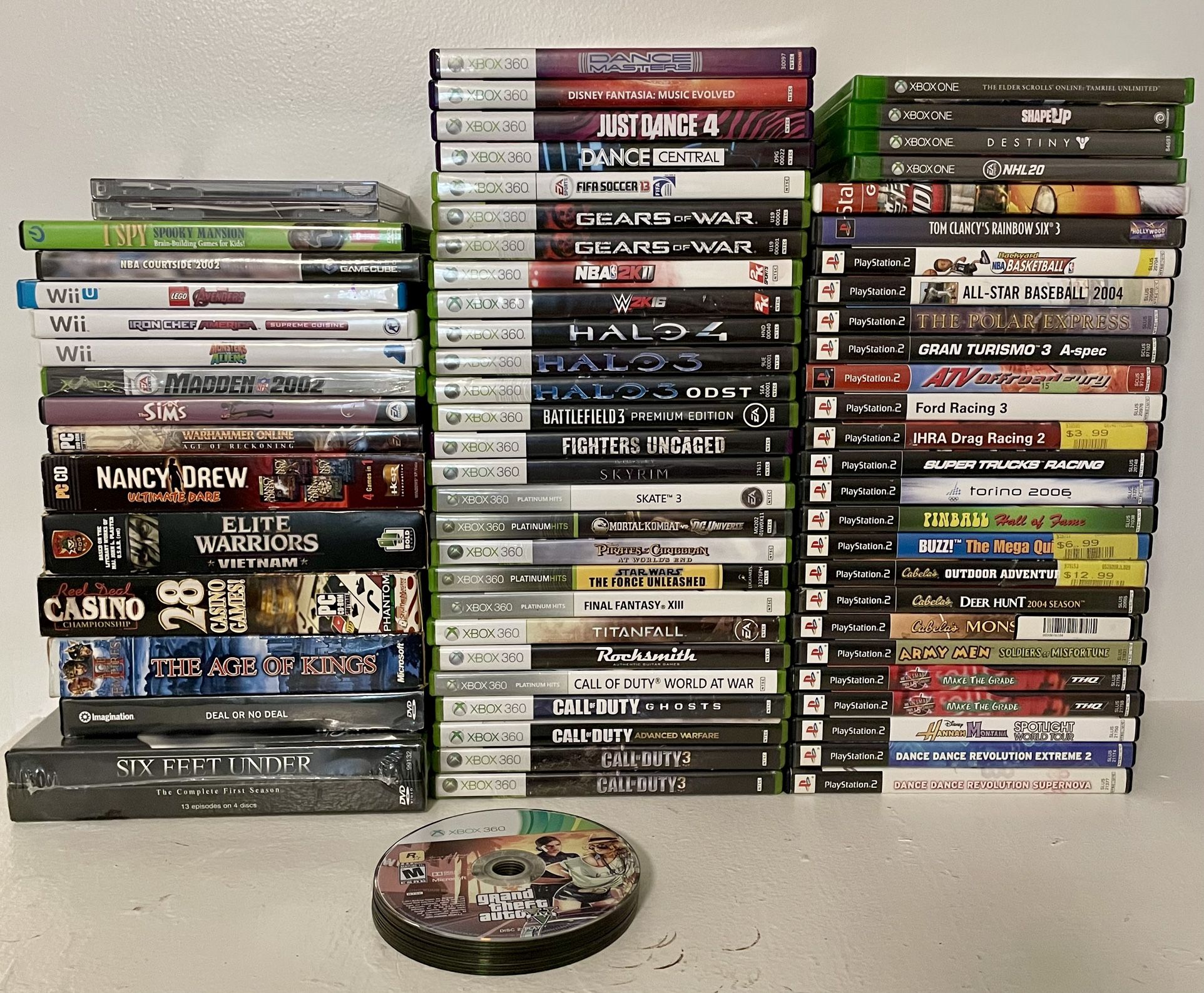 Video Game UNTESTED Lot Collection Xbox Ps2 Wii Nintendo Games 