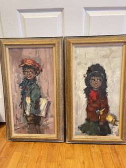 M. Maleter Oil Paintings Set Of 2 