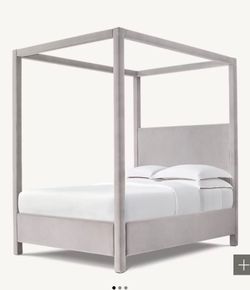 RH Restoration Hardware Martini Canopy Queen Bed
