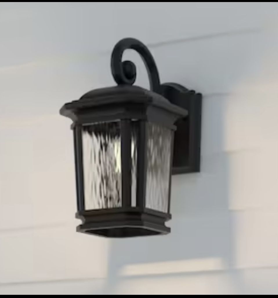 new Other Quoizel Corrigan 1 -Light 13.25” H Matte Black Hardwired Outdoor Wall Light 