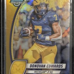 2024 Bowman U SP Donovan Edwards RC #66 Gold 09/50