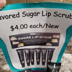 Flavored Sugar Lip Scrubs, Each, New