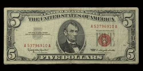 1963 Red Seal $5 Banknote