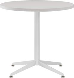 B-106 White Dining Table Round Small Office Table Conference Table Coffee Meeting Table for Office Boardroom Kitchen Living Room Waterproof Desktop Ea