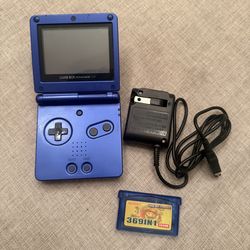 Gameboy advance SP w/ charger and 369 in 1 game