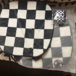 Checkered Seat Covers & Steering Wheel Cover