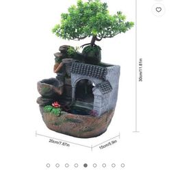Tabletop Fountain Indoor Small Rockery Desktop Mountain Waterfall Ornament Decor