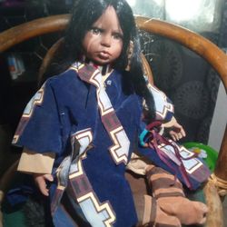 Native American Porcelain Doll 