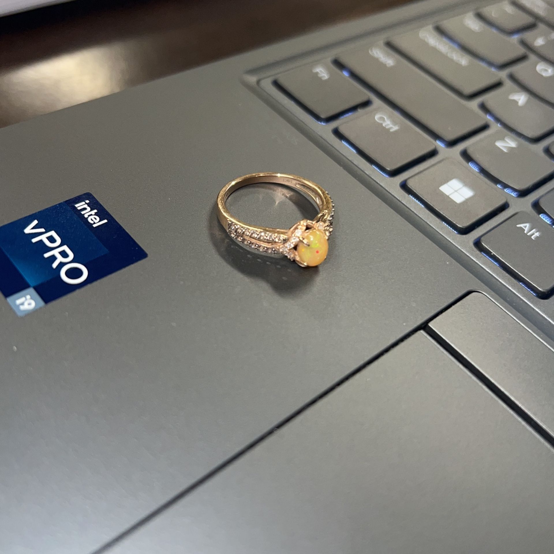 Opal (October) Engagement Ring