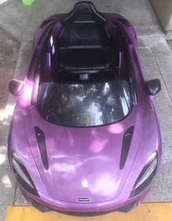 McLaren 720S Kids Ride on Car 12V battery operated, purple