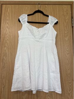 White Mini Dress with Pockets
