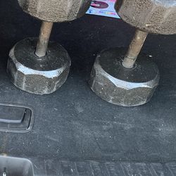 Very nice dumbbells 55 lbs and 25 lbs. $1 a lb.  Pair of 55s =$110 Pair of 25s=  $50
