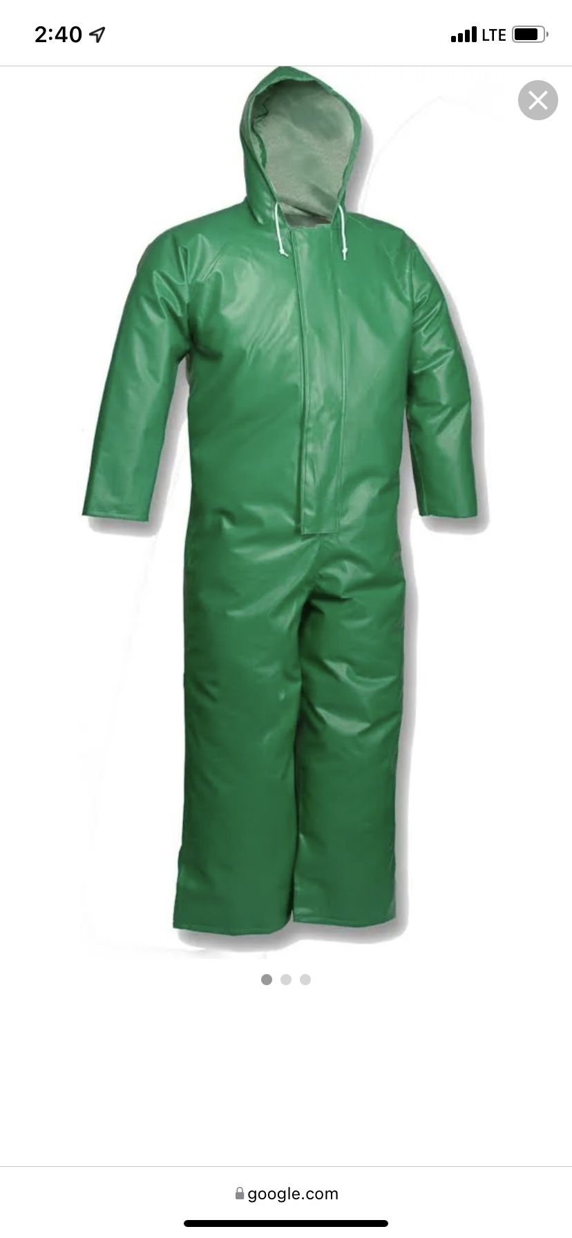 Green Safetyflex FR Coverall Rain Suit
