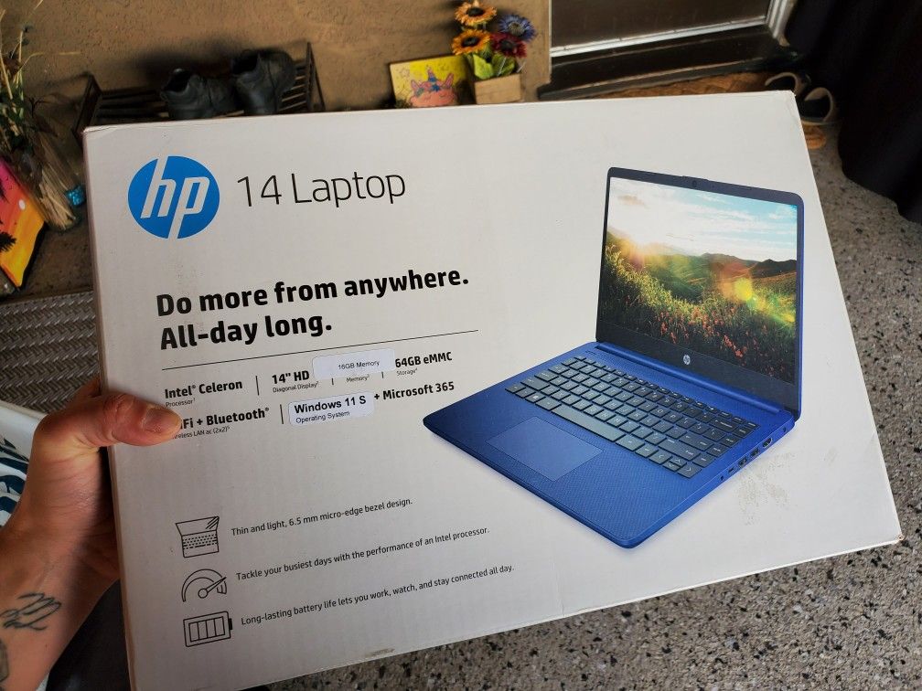 HP 14 LAPTOP IN THE BOX NEVER OPENED