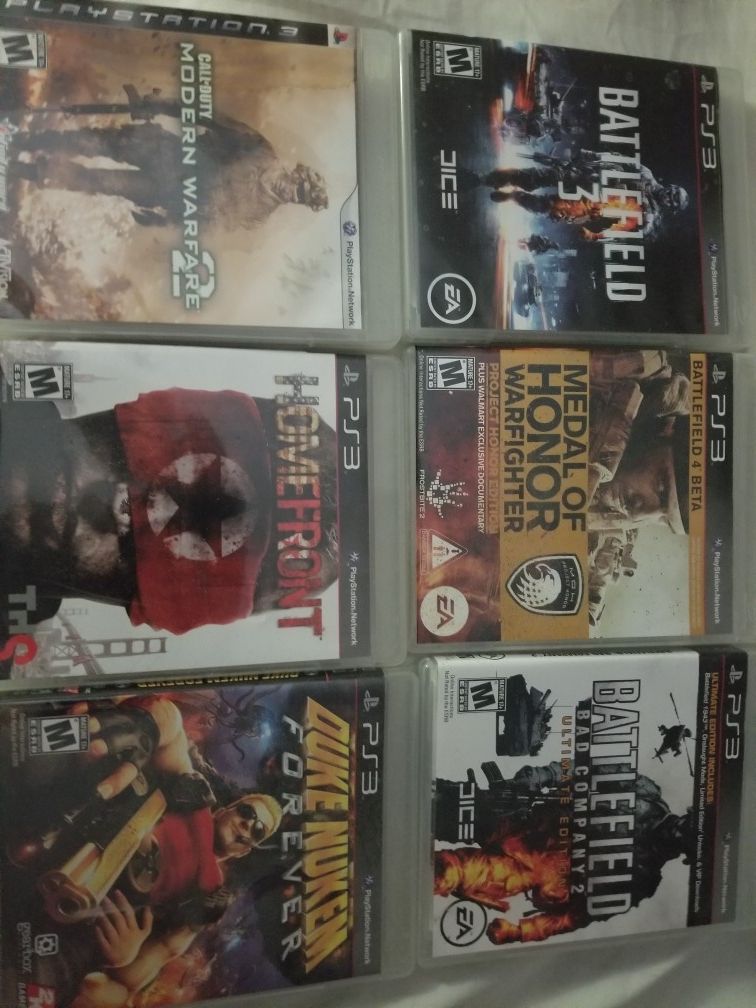 6 ps3 games