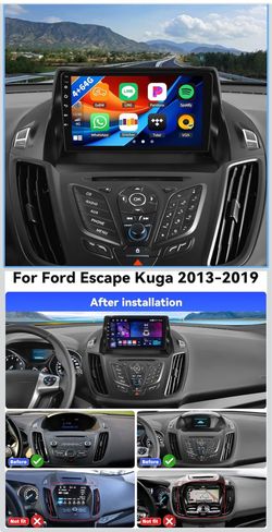 9” Ford Escape / Kuga Android Car Stereo – Wireless CarPlay, GPS, Backup Cam Ready (2013–2019)
