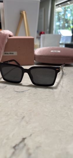 Miu Miu SMU 13Z Black/Gold Sunglasses