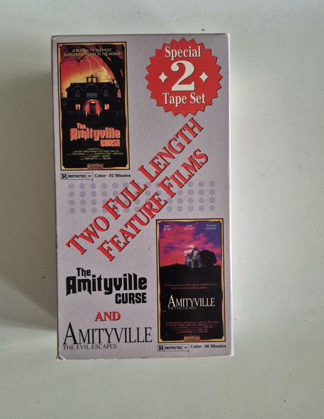 The Amityville Curse & Amityville The Evil Escapes Special Set (VHS 1989,1990) Horror/ Cult Classic