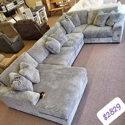 Oversized Sectional Sofa Couch With İnterest Free Payment Options 