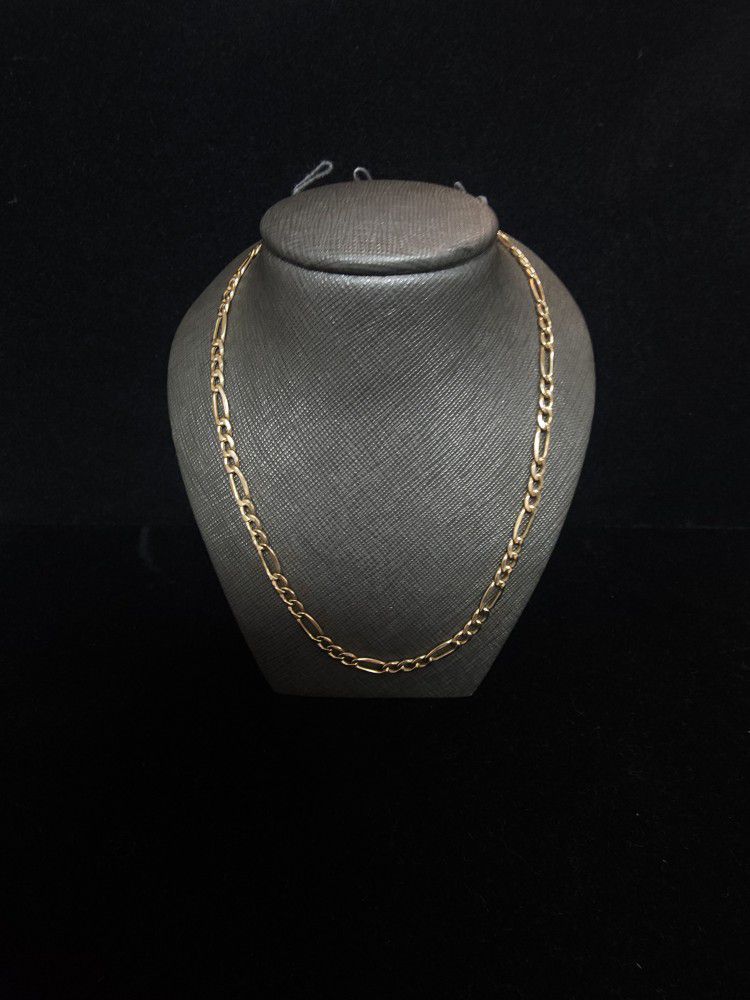 10k Gold Hollow Figaro Chain 
