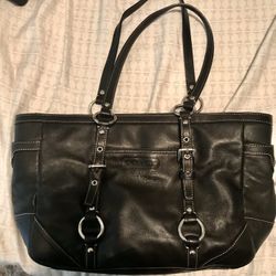 Black Coach Leather Purse
