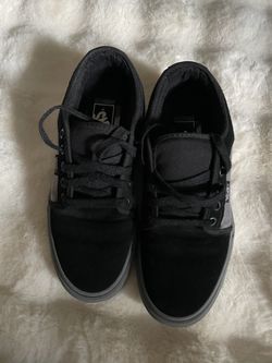 Vans Size 7 Men Grey And Black Tennis Shoes
