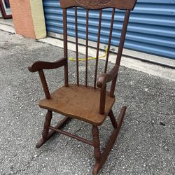 Kids Antique Rocking Chair - $20