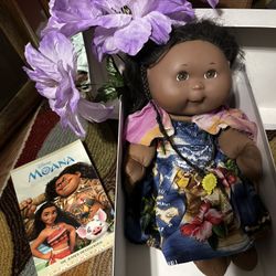 Gently Used Nylon Padded Hawaiian “Moana-like”Princess Doll