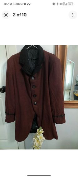 Assassin's Creed Syndicate Red blighter gang Handmade cut away sack coat  40 Men!! This jacket was inspired by the video game assassin's Creed syndica