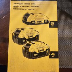20V MAX Lithium-Ion 2.0 Ah and (2) 4.0 Ah Battery Packs (3-Pack)