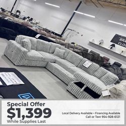 New sleeper sectional with storage| finance available $39 down